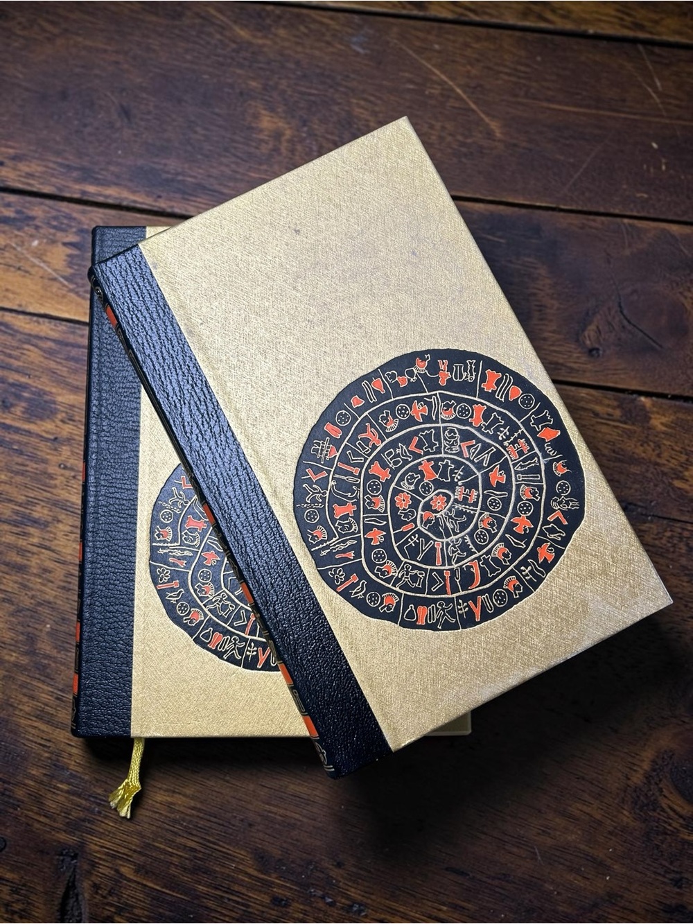 Vintage Etruscan Civilization Archaeology Book Set Decorative Gold Books